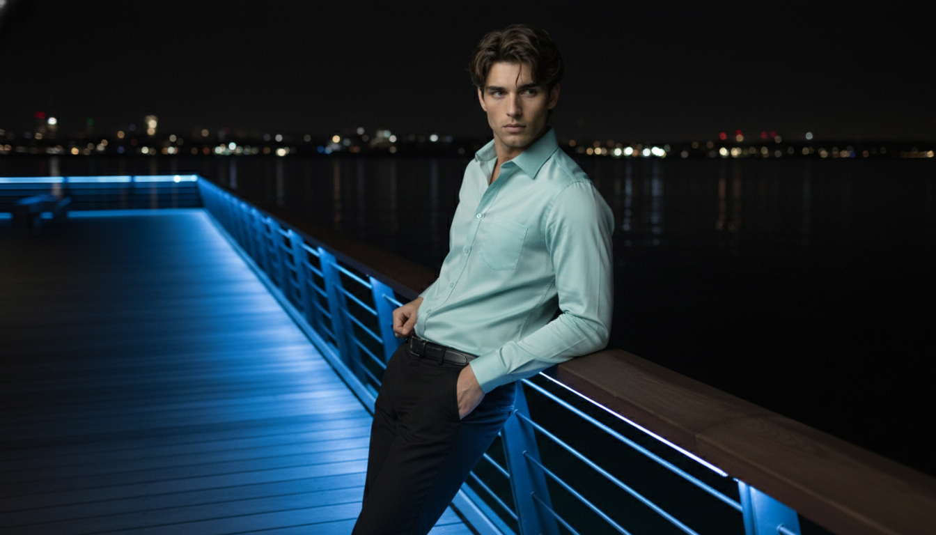 Galaxy Blue - Satin Shirt